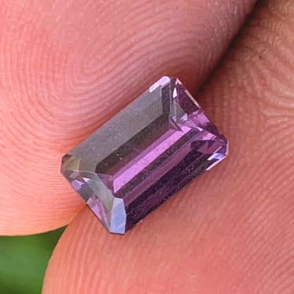 Unheated Violet Sapphire Certified Emerald Cut Octagon 1.51 Ct Natural Loose Gemstone