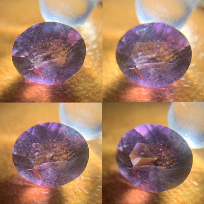 Bi Color Sapphire Purple - Brown Oval Cut 0.75 Ct Natural Heated Only Loose Gemstone from Sri Lanka