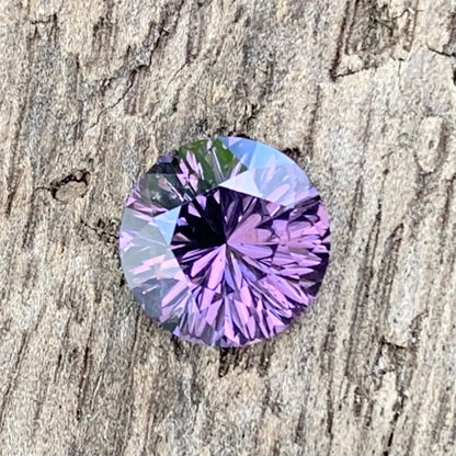 Purple Spinel Fantasy / Concave Cut 6.7 mm Round 1.12 Ct Natural Loose Gemstone