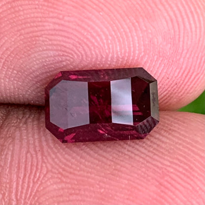 Red Garnet Pixel Cut Octagon 3.55 Ct Natural Unheated Loose Gemstone From Sri Lanka