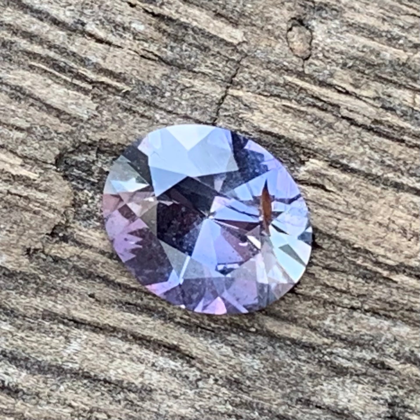 Bi Color Sapphire Purple - Brown Oval Cut 0.75 Ct Natural Heated Only Loose Gemstone from Sri Lanka