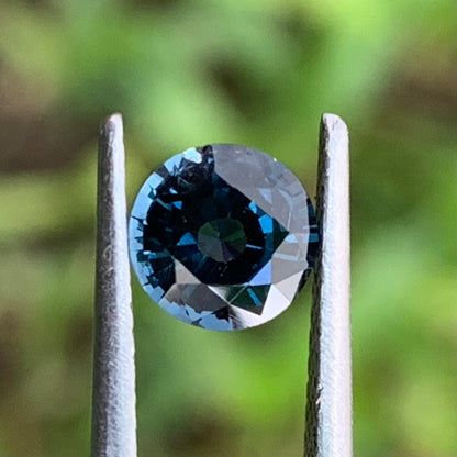 Teal Blue Spinel Round 5.85 mm / 0.85 Ct Natural Loose Gemstone For Jewelry Making