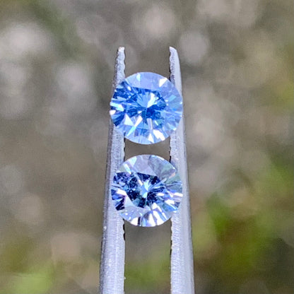 Blue Sapphire Round Pair 4.5 mm / 0.81 Ct Heated Only Natural Loose Gemstones for Earrings