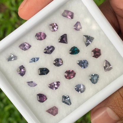 Spinel Geometric Shape Loose Gemstone Parcel 11.05 Ct / 25 Wholesale Price From Sri Lanka
