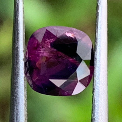 Bi Color Sapphire Cushion Purple And Deep Blue 5.95 mm / 0.93 Ct Heated Only Natural Loose Gemstone For Jewelry Making