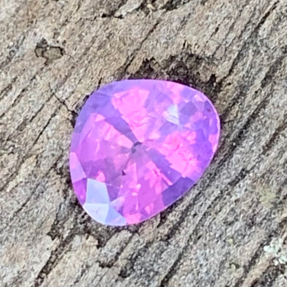 Hazy Sapphire Purplish Pink Modified Trillion Heated Only 1.2 Ct Natural Loose Gemstone From Sri Lanka