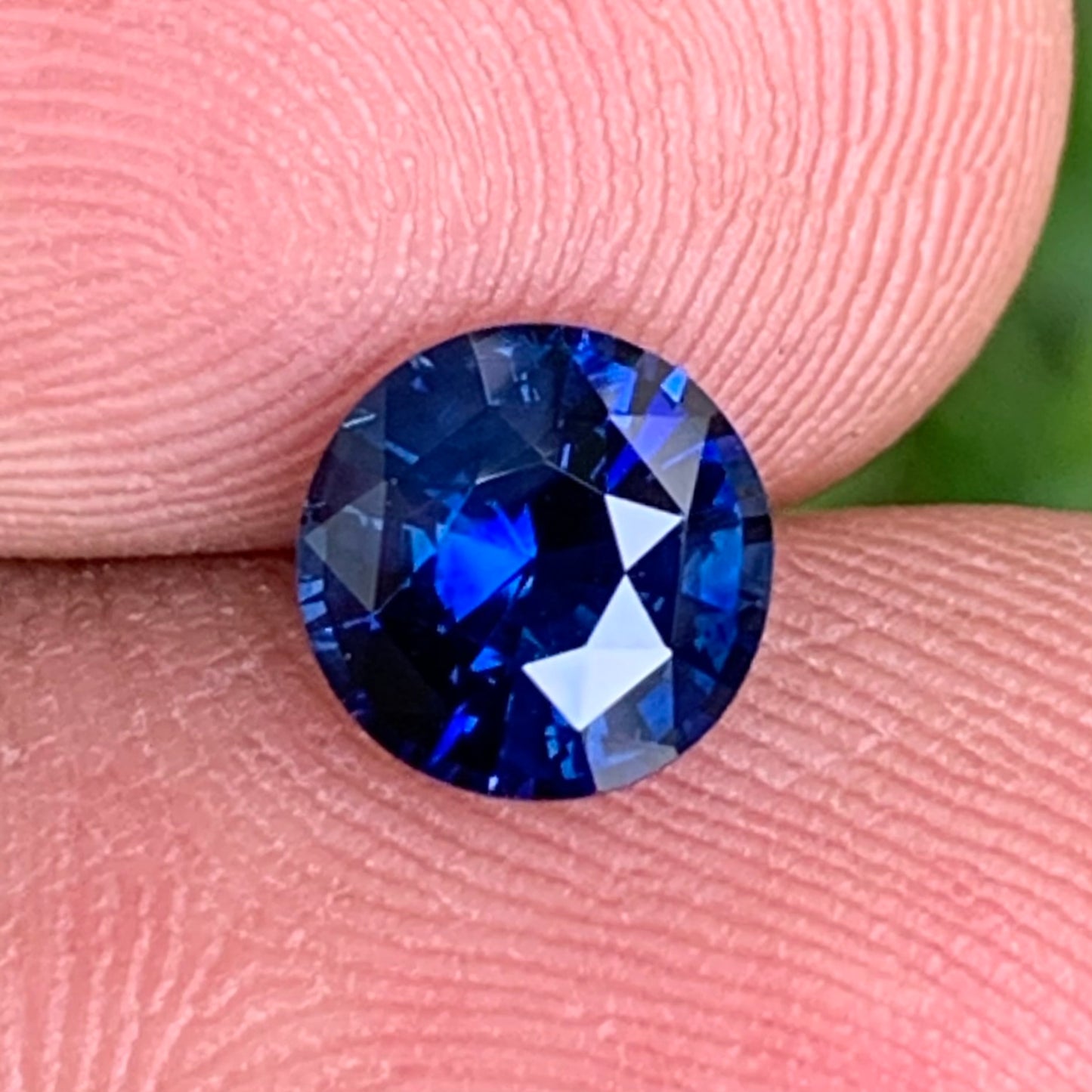 Blue Sapphire 7.1 mm Round Heated Only 1.70 Ct Natural Loose Gemstone For Jewelry Making