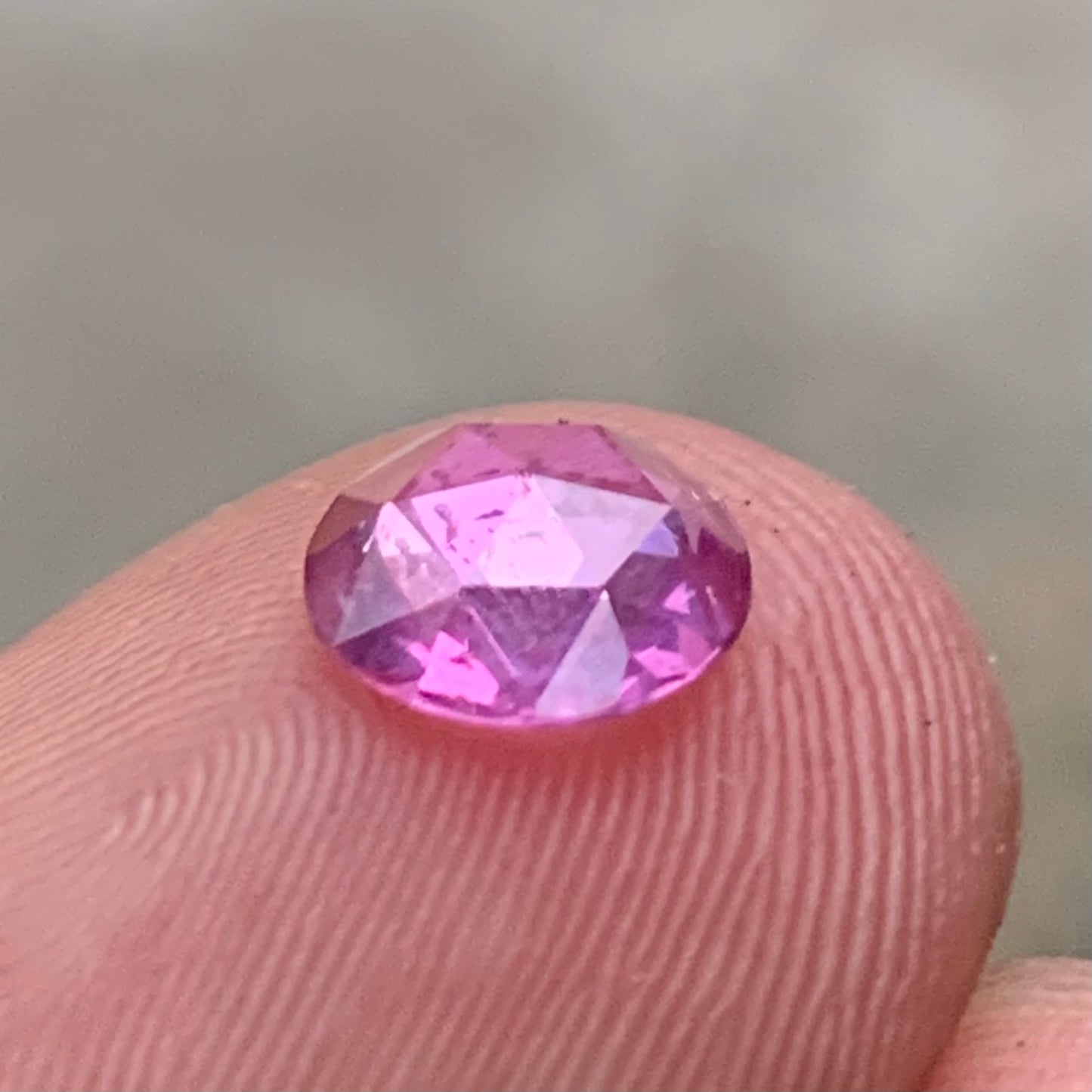 Rose Cut Pinkish Purple Sapphire 0.93 Ct Modified Round Heated Only Natural Loose Gemstone from Sri Lanka