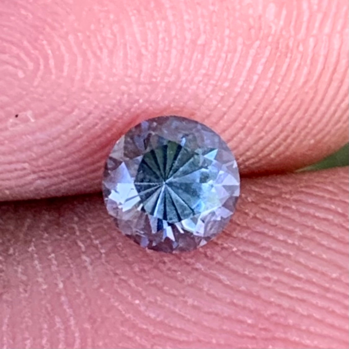 Grayish Blue Spinel Flower Cut Round 4.92 mm / 0.56 Ct Natural Loose Gemstone from Sri Lanka