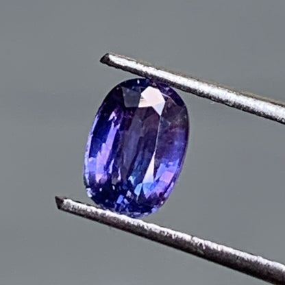 Natural Unheated Color Change Sapphire Rectangular Cushion 1.24 Ct Certified Loose Gemstone From Sri Lanka