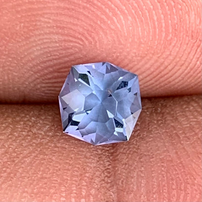 Grayish Blue Spinel Octagonal Flower 1.10 Ct Creative Cut Loose Gemstone