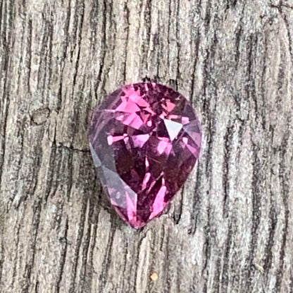 Velvet / Purplish Pink Spinel 1.45 Ct Pear Cut Natural Loose Gemstone from Sri Lanka