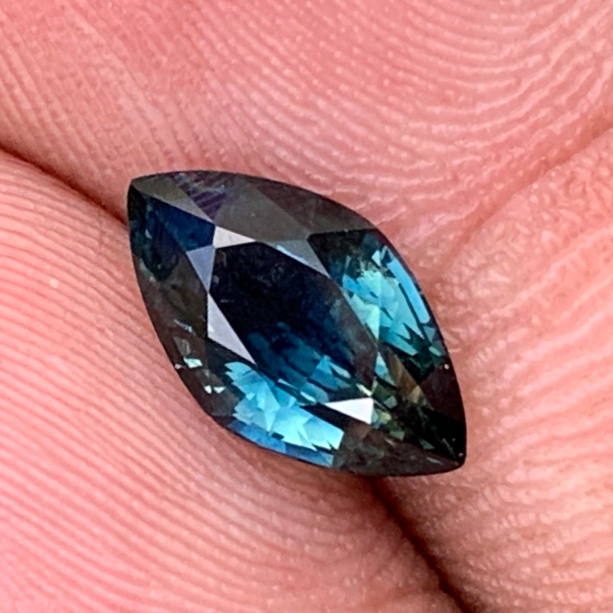 Bicolor Sapphire Teal Blue &amp; Yellow Certified Marquise Heated Only 2.17 Ct Natural Loose Gemstone for Jewelry Making