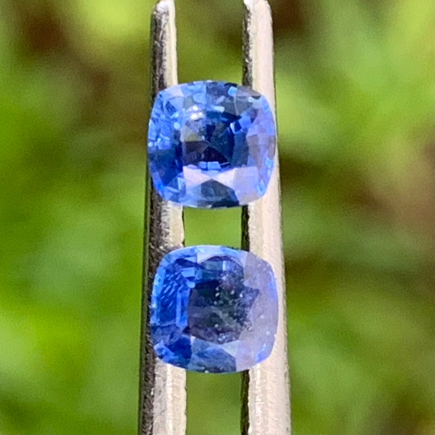 Blue Sapphire Cushion Pair 3.9 mm / 0.63 Ct Heated Only Natural Loose Gemstones for Earrings