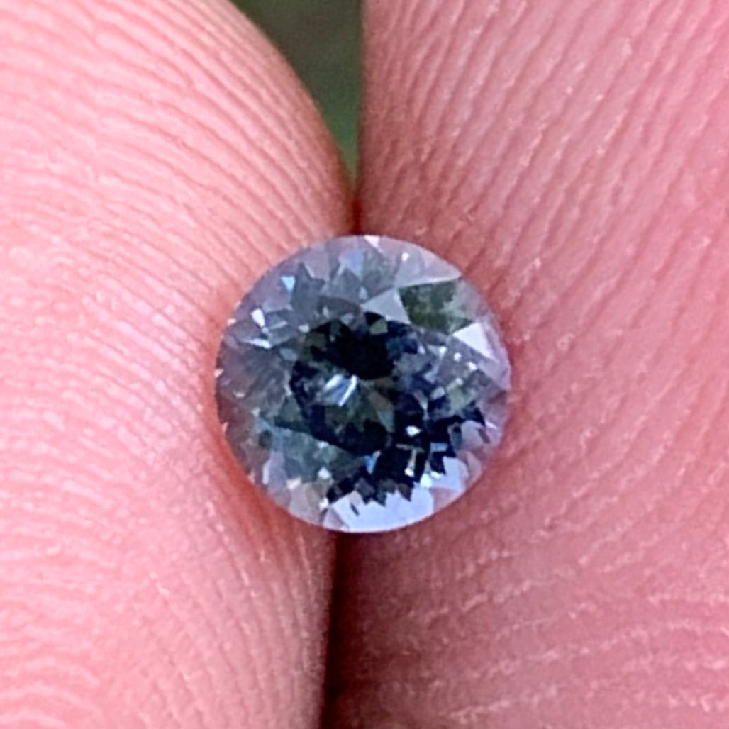 Teal Blue Spinel Flower Cut Round 4.9 mm / 0.5 Ct Natural Loose Gemstone from Sri Lanka