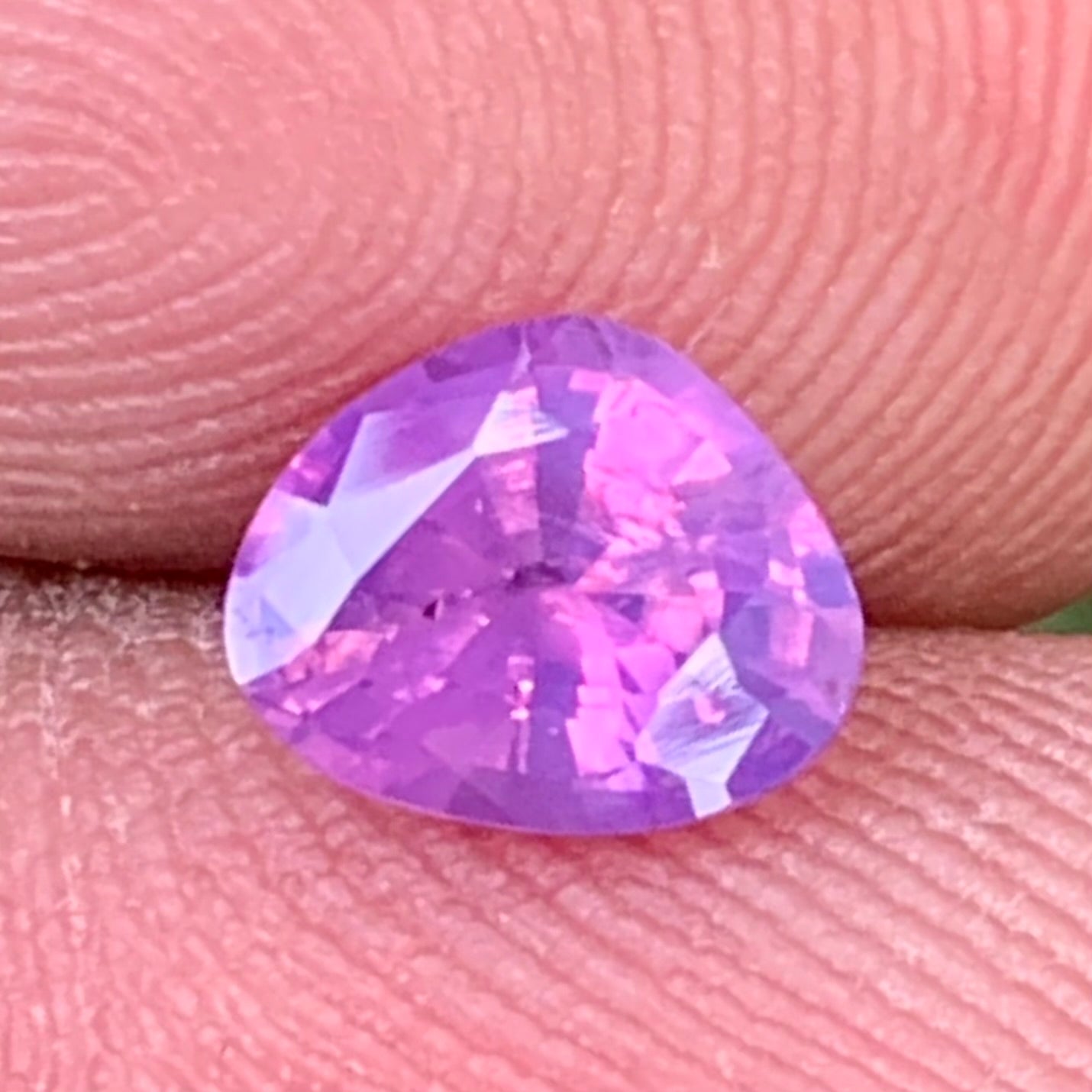 Hazy Sapphire Purplish Pink Modified Trillion Heated Only 1.2 Ct Natural Loose Gemstone From Sri Lanka