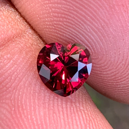 Deep Red Garnet Heart 1.36 Ct January Birthstone for a Garnet Ring