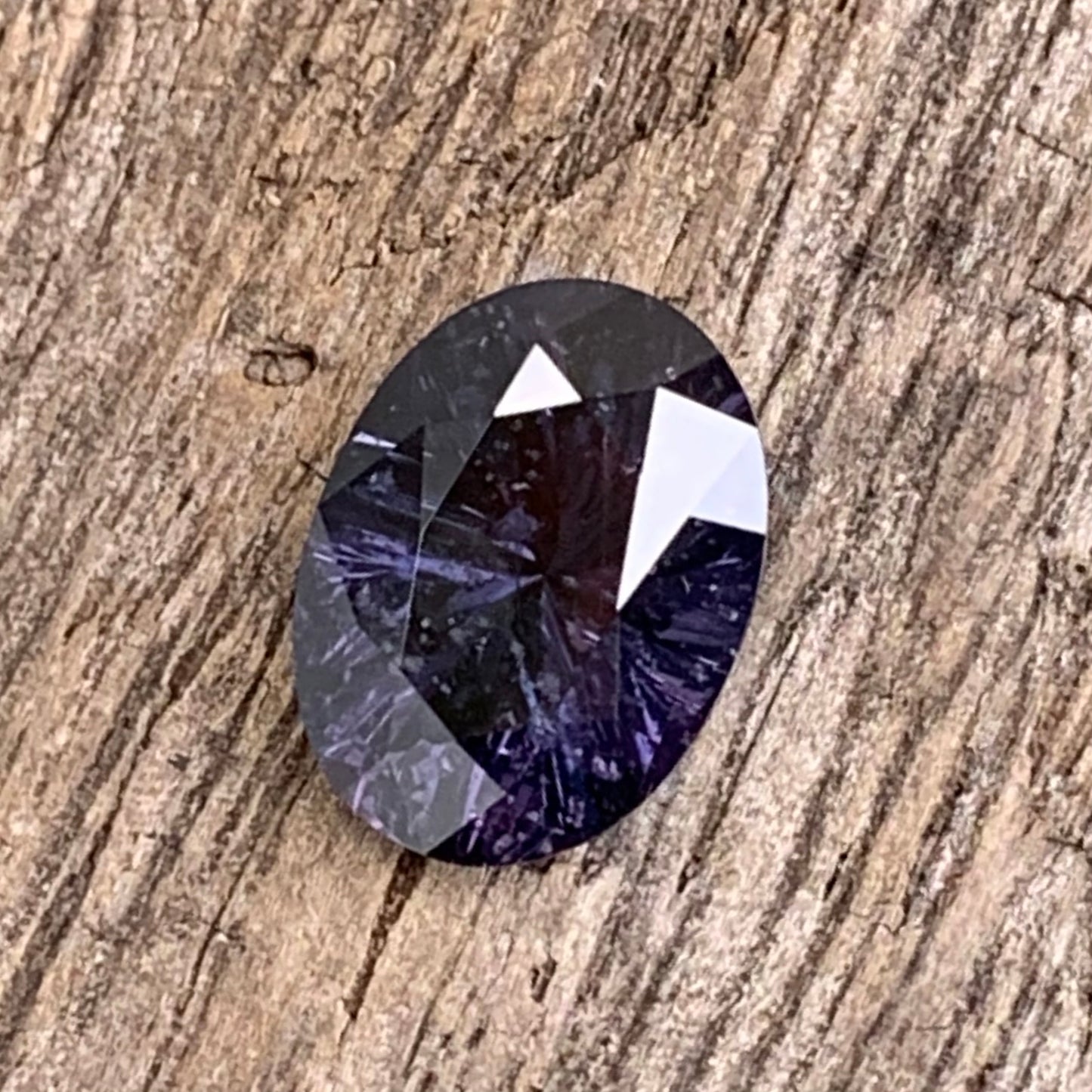 Natural Spinel Oval 2.7 Ct Deep Purple Concave Cut Loose Gemstone For Jewelry Making