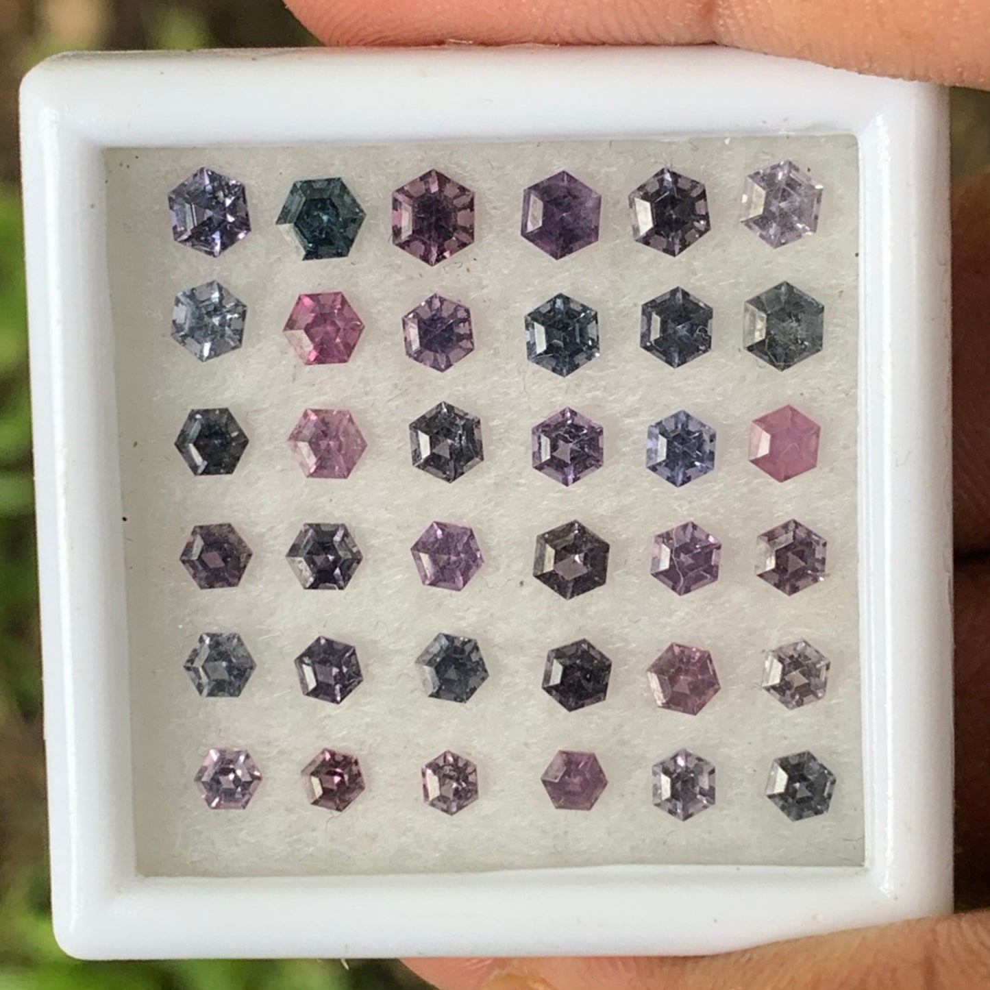 Multicolor Spinel Hexagon Natural Loose Gemstone Parcel 5.5 Ct / 36 Gemstones From Sri Lanka