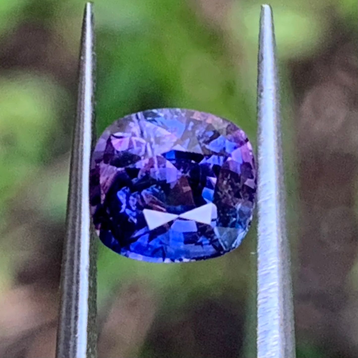 Purple Bicolor Sapphire Rectangular Cushion Heated Only 1.64 Ct Natural Loose Gemstone For Jewelry Making 💎✨