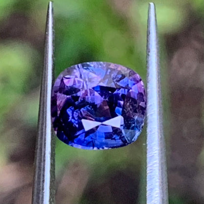 Purple Bicolor Sapphire Rectangular Cushion Heated Only 1.64 Ct Natural Loose Gemstone For Jewelry Making 💎✨