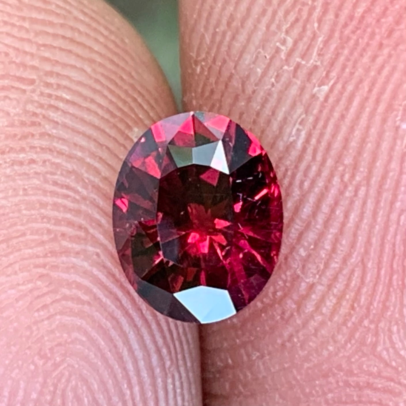 Red Garnet Oval 1.19 Ct Natural Loose Gemstone from Sri Lanka