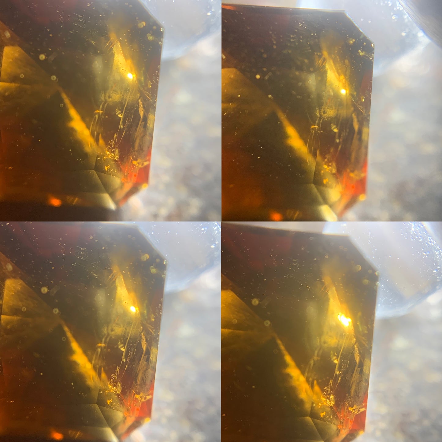 Brownish Orange Yellow Concave Cut / Fantasy Cut Tourmaline Octagon Natural Certified 2.17 Ct Loose Gemstone