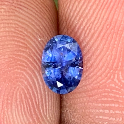 Purplish Blue Sapphire Oval 0.66 Ct Heated Only Natural Loose Gemstone For Jewelry Making