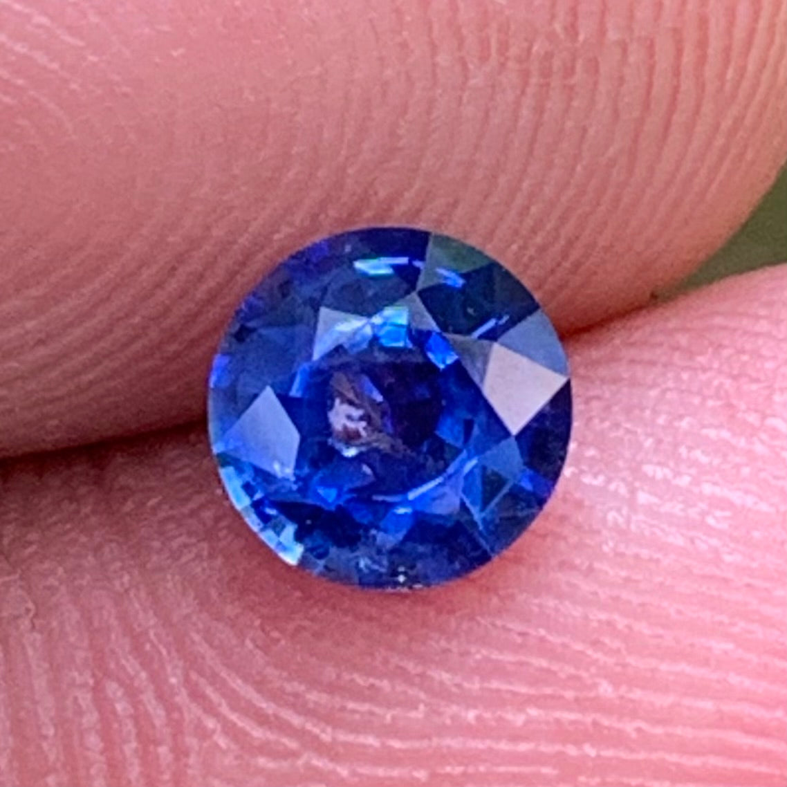 Blue Sapphire 5.8 mm Round Heated Only 0.8 Ct Natural Loose Gemstone