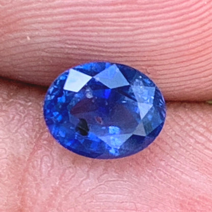 Unheated Blue Sapphire Certified Oval 1.09 Ct Natural Loose Gemstone