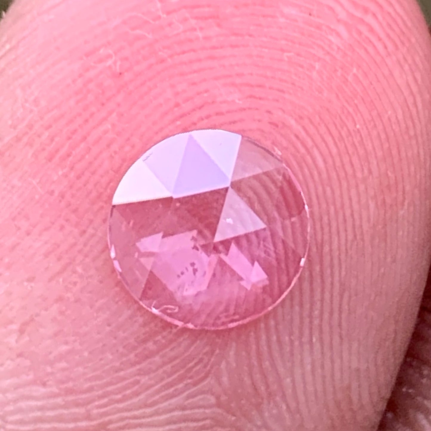 Rose Cut Peach Sapphire 0.71 Ct Modified Round Heated Only Natural Loose Gemstone from Sri Lanka