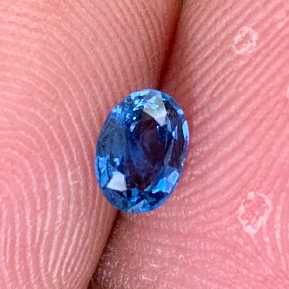 Blue Sapphire Oval 0.49 Ct Heated Only Natural Loose Gemstone For Jewelry Making