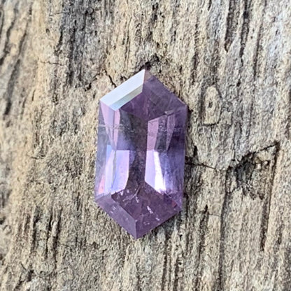 Purple Spinel 0.83 Ct Elongated Hexagon Loose Gemstone For Contemporary Jewelry