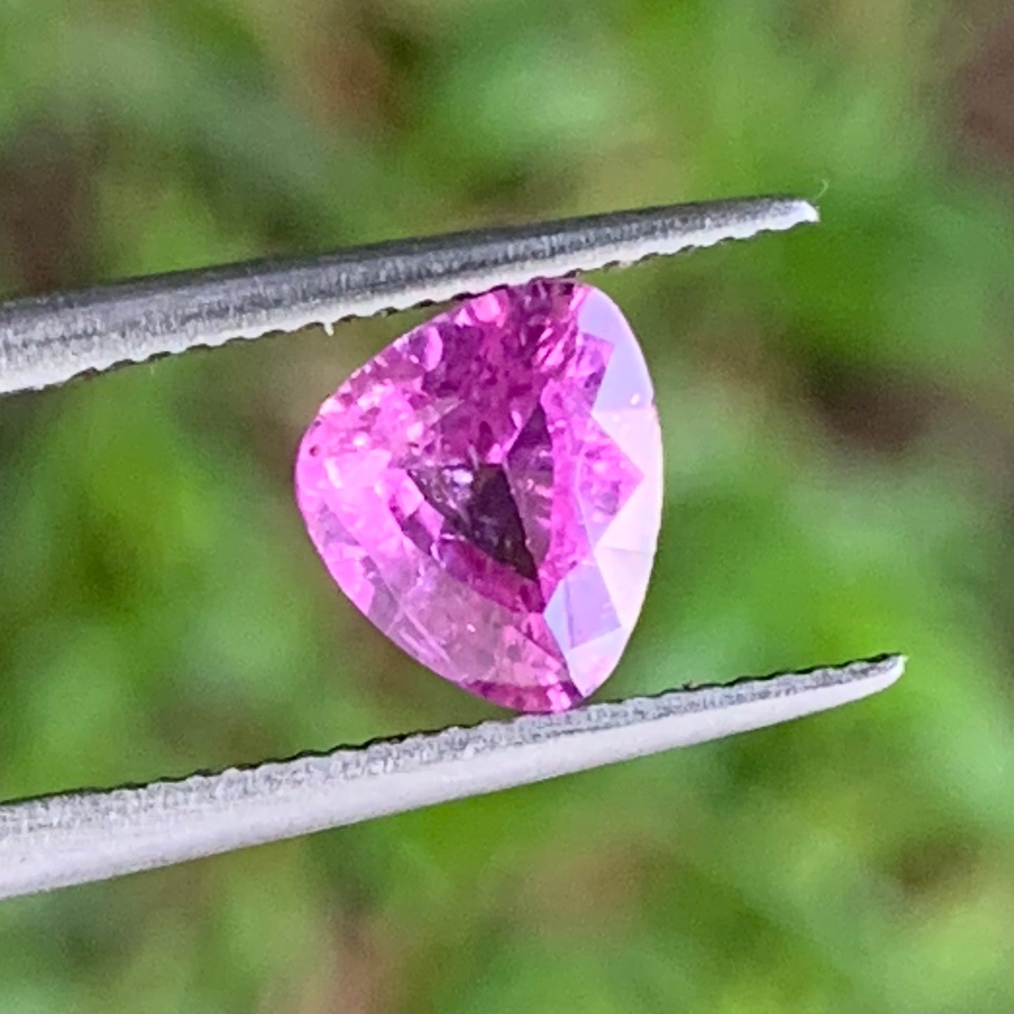 Sapphire Pinkish Purple Trillion 1.05 Ct Natural Loose Gemstone From Sri Lanka