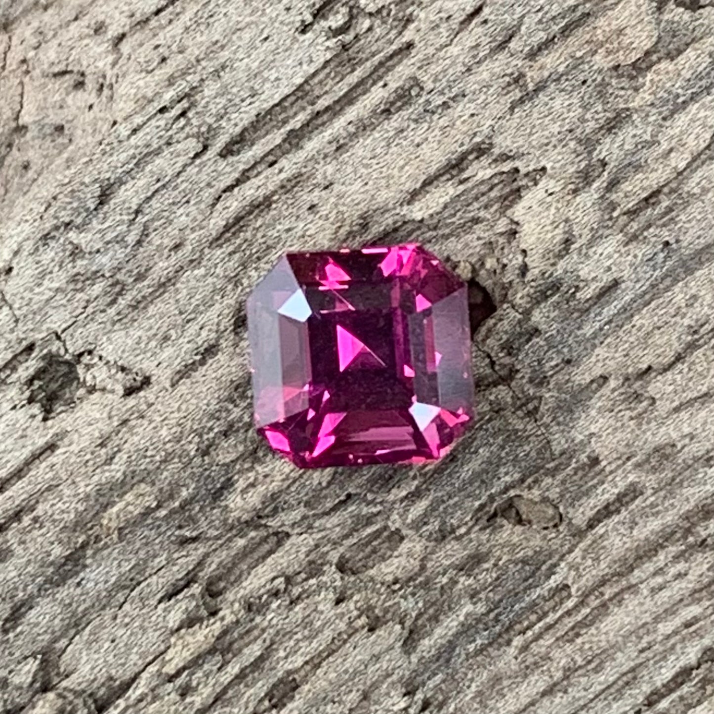 Pink Garnet Corner Cut Square 0.95 Ct Natural Loose Gemstone For Jewelry Making
