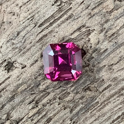 Pink Garnet Corner Cut Square 0.95 Ct Natural Loose Gemstone For Jewelry Making