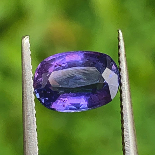 Natural Unheated Color Change Sapphire Rectangular Cushion 1.24 Ct Certified Loose Gemstone From Sri Lanka