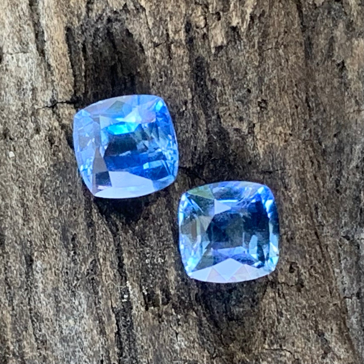 Blue Sapphire Cushion Pair 3.9 mm / 0.8 Ct Heated Only Natural Loose Gemstones for Earrings
