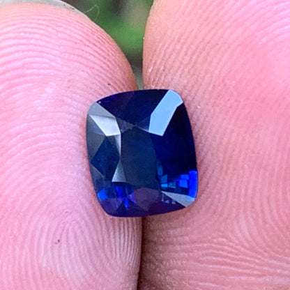 Blue Sapphire Rectangular Cushion Heated Only 2.50 Ct Natural Loose Gemstone for Jewelry Making