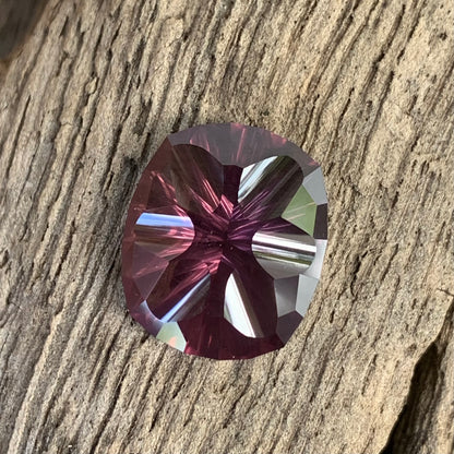 Velvet Spinel Concave Cut / Fantasy Cut Rectangular Cushion 6.61 Ct Natural Loose Gemstone From Sri Lanka