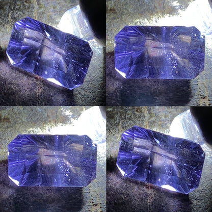 Purple Spinel Concave Fantasy Cut 3.18 Ct Emerald Cut Octagon Natural Loose Gemstone
