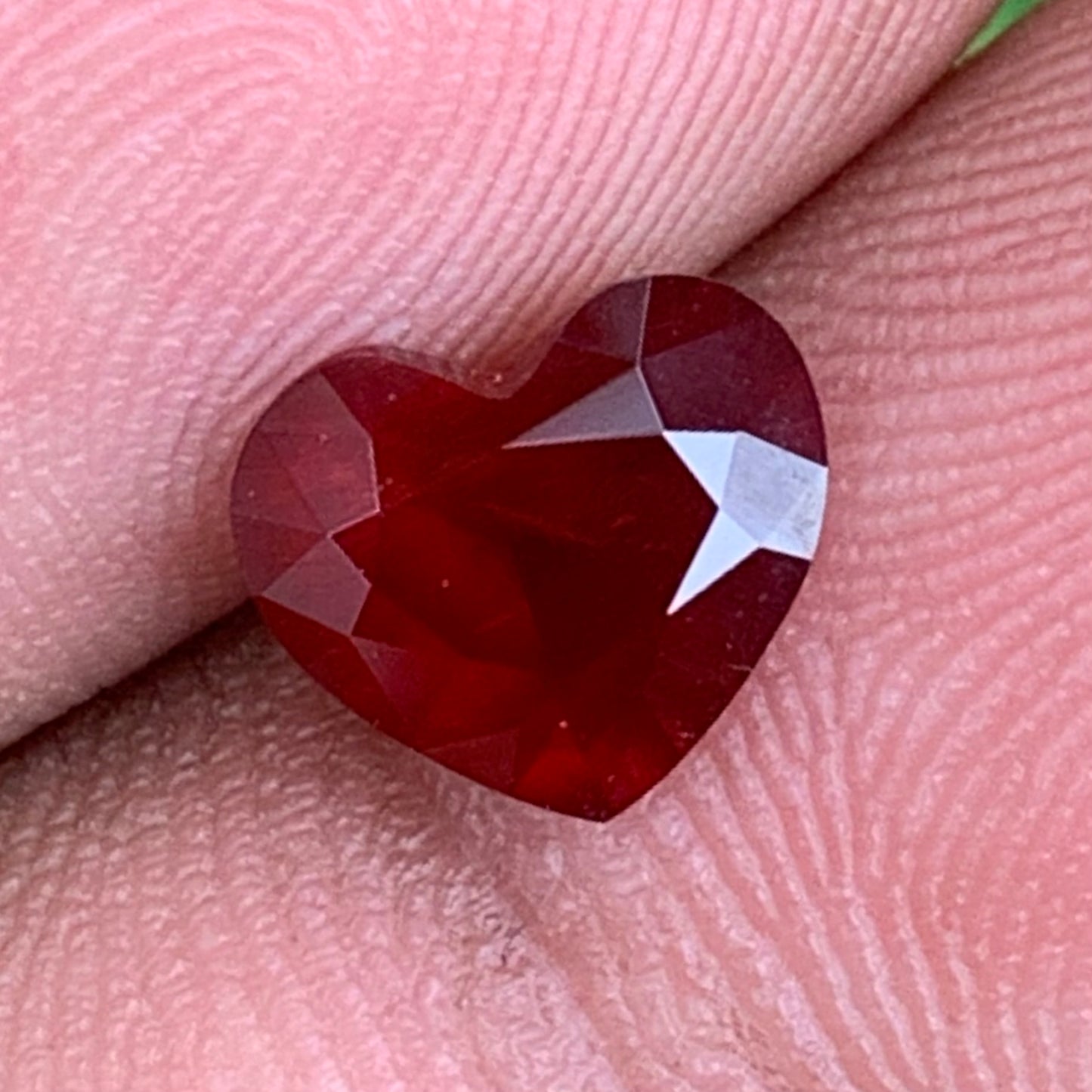 Hazy Orangish Red Garnet Heart 1.7 Ct Loose Gem Stone from Sri Lanka