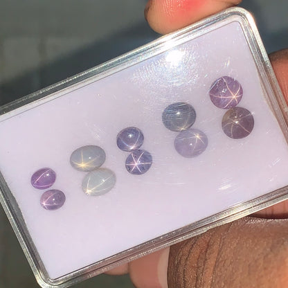 Star Sapphire Oval Cabochon 11.75 Ct / 5 Pairs Parcel from Sri Lanka