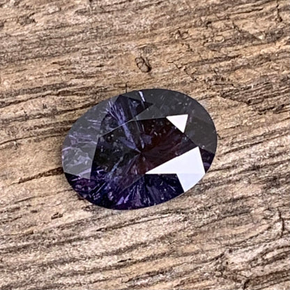 Natural Spinel Oval 2.7 Ct Deep Purple Concave Cut Loose Gemstone For Jewelry Making