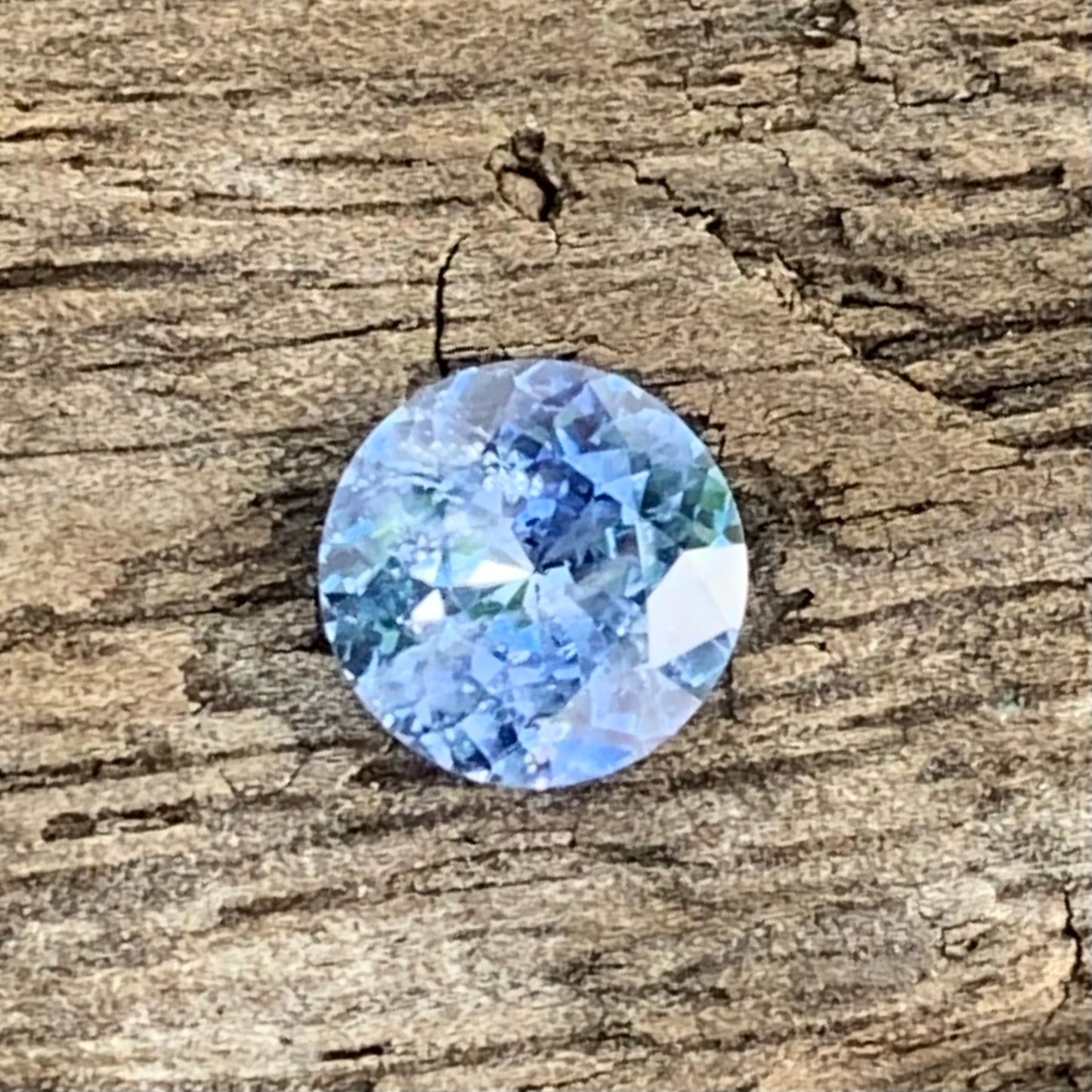 Light Blue Sapphire Round 6.1 mm / 1.01 Ct Flower Cut Heated Only Natural Loose Gemstone For Jewelry Making