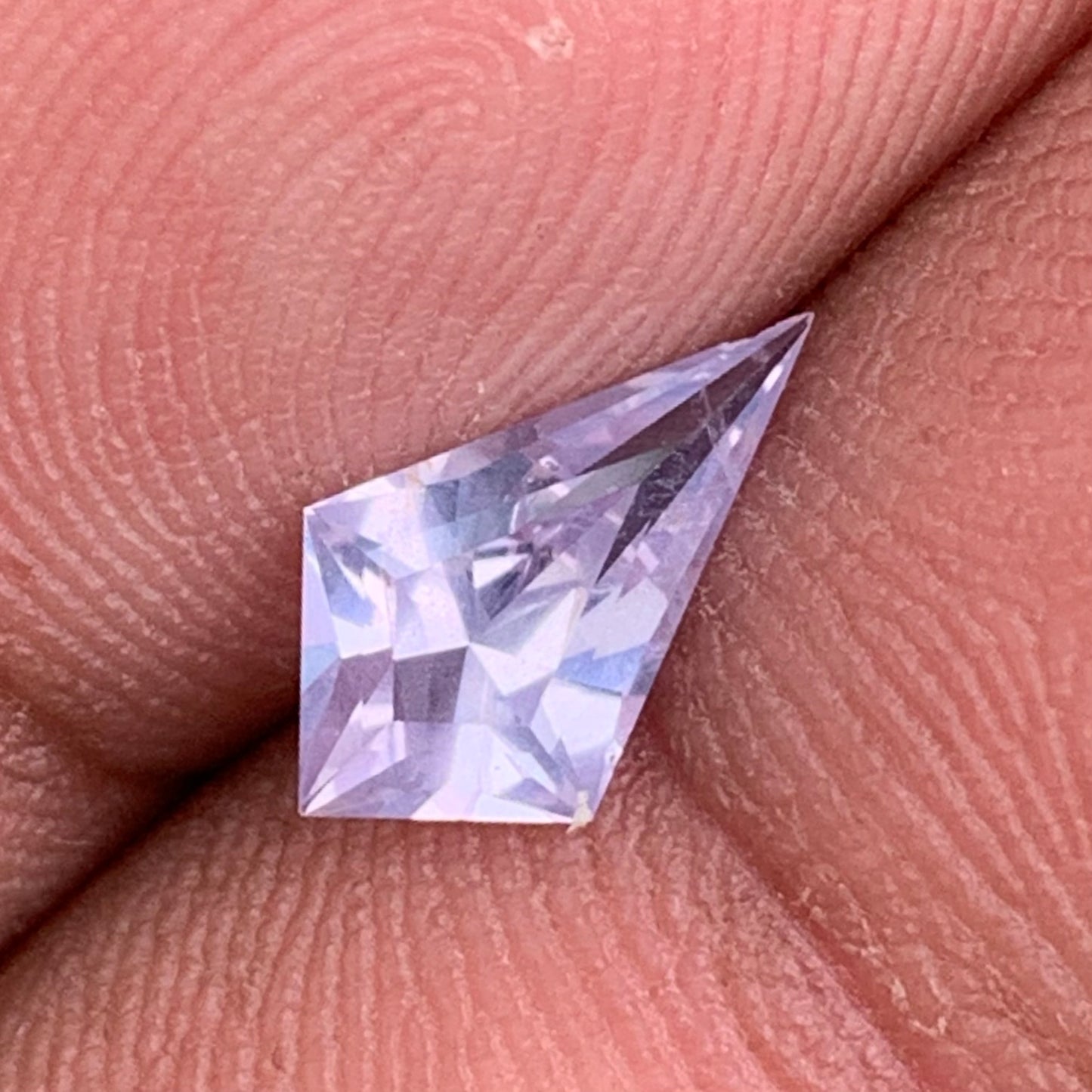 Hazy Unheated White Sapphire Kite 0.90 Ct Natural Loose Gemstone from Sri Lanka