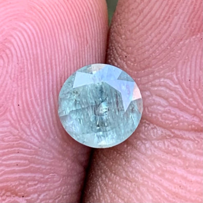 Green Sapphire 6.6 mm Round 1.57 Ct Heated Only Natural Loose Gemstone For Jewelry Making