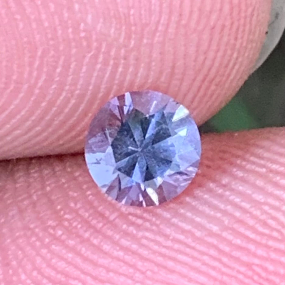 Purplish Gray Spinel Flower Cut Round 4.9 mm / 0.62 Ct Natural Loose Gemstone from Sri Lanka