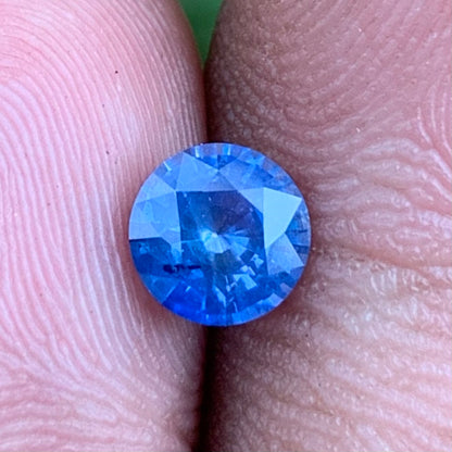 Blue Sapphire Round Cut 0.8 Ct Natural Loose Gemstone For Jewelry Making 💎✨