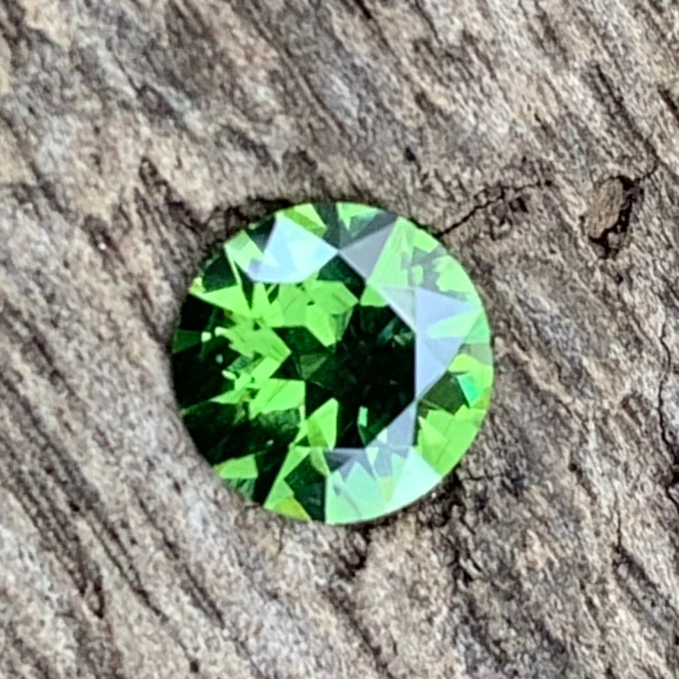 Green Zircon 5.2 mm Round 0.53 Ct Natural Loose Gemstone